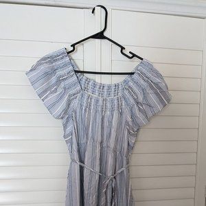 Ingrid & Isabel Stripe Off Shoulder Maxi Dress